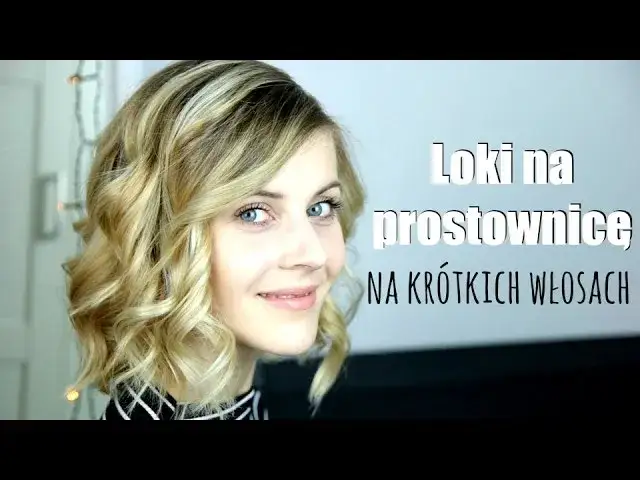 Krótkie fryzury stylizowane prostownicą fale objętość