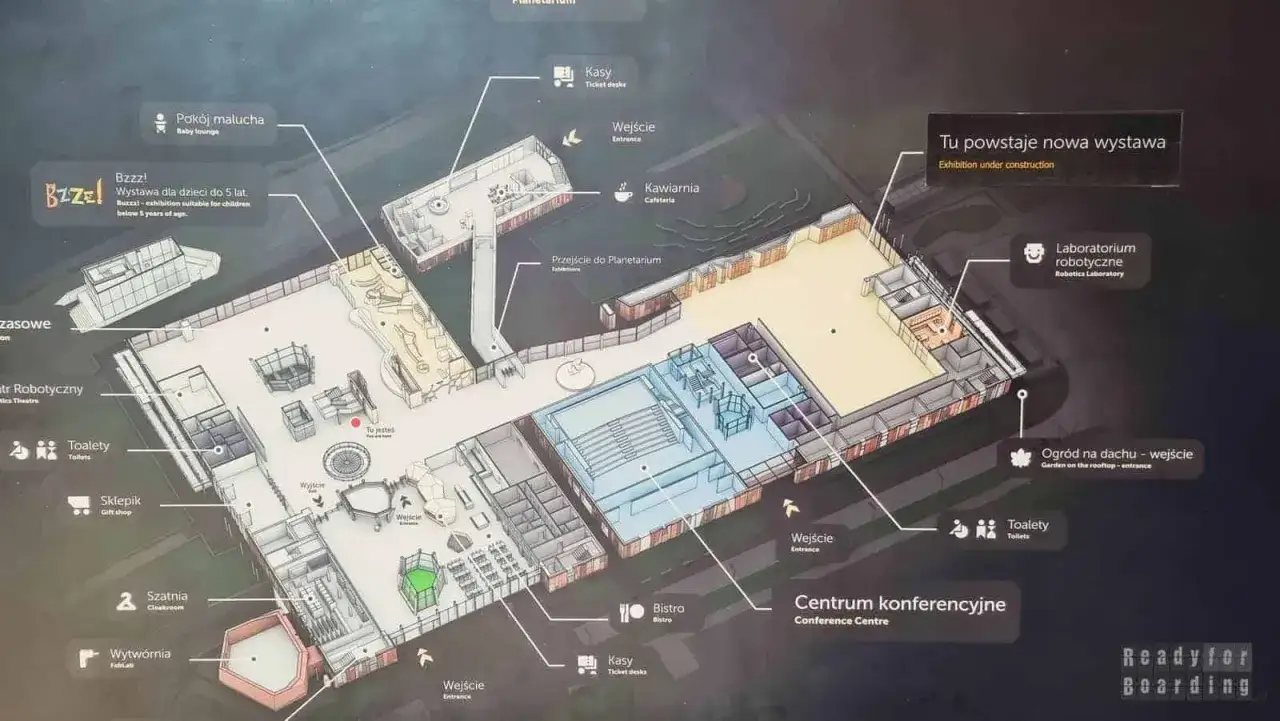 Mapa interaktywnych **centr&oacute;w nauki w Polsce**: planetarium, laboratoria robotyczne, wystawy dla dzieci i inne atrakcje.