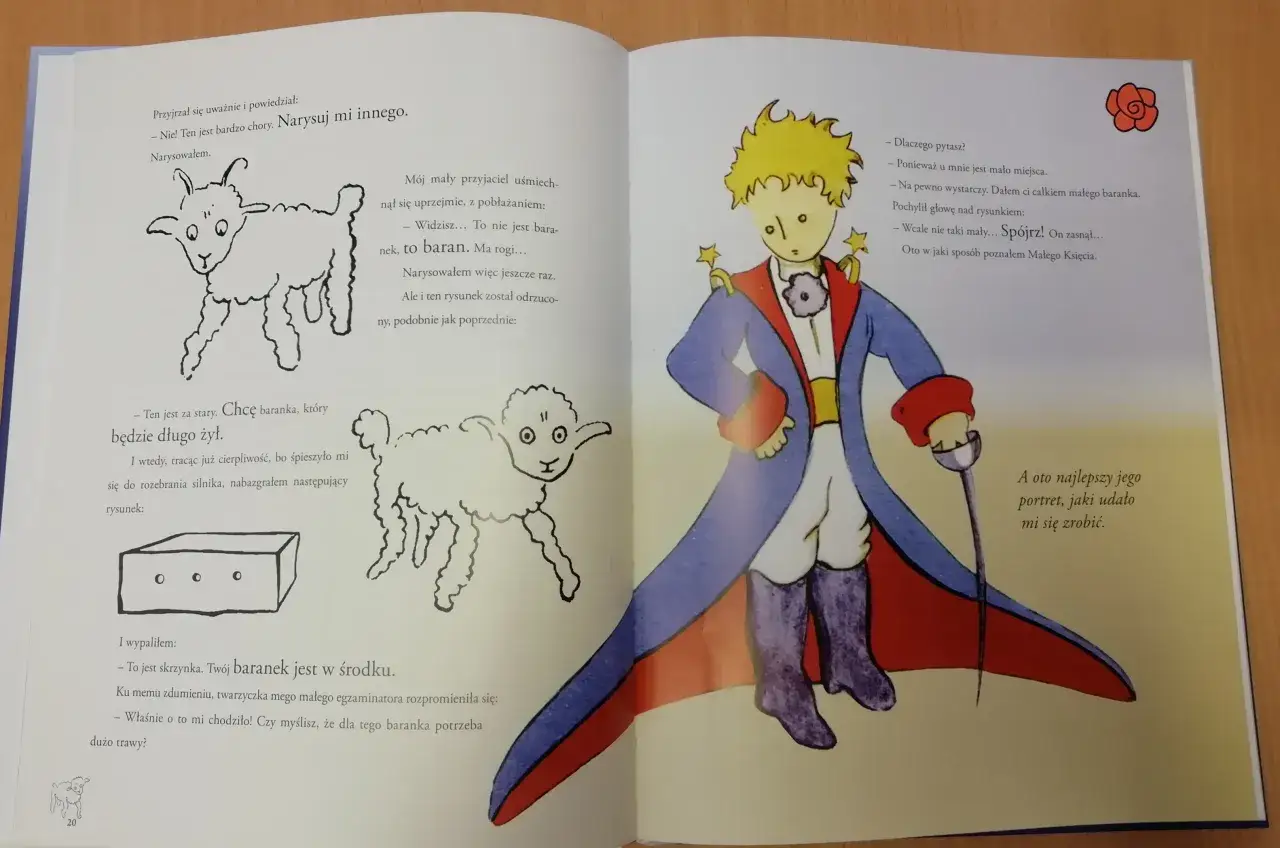 Mały Książę i baranek w skrzynce