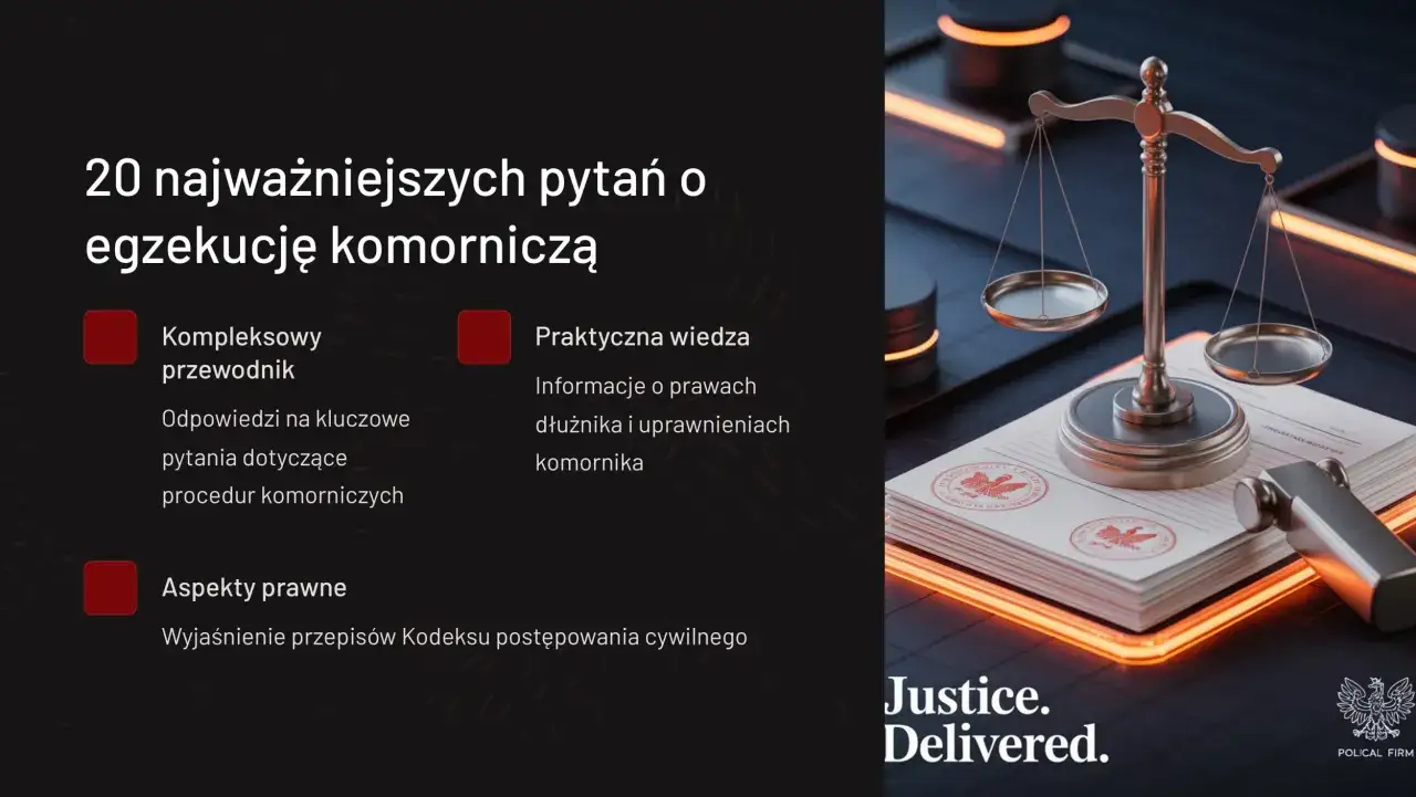 Dowiedz się, jak wstrzymać egzekucję komorniczą. Przewodnik po procedurach i prawach dłużnika. Waga sprawiedliwości symbolizuje pomoc prawną.