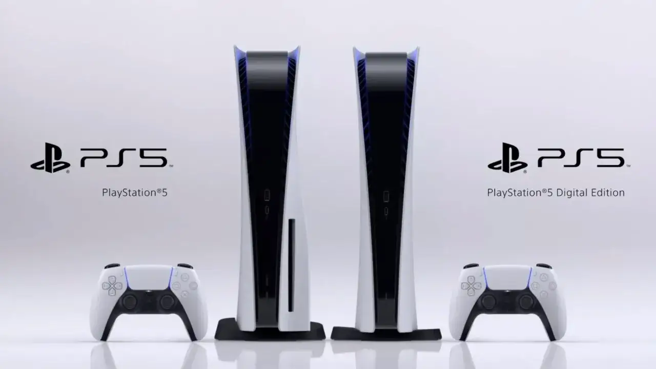 Dwie konsole PS5 i dwa kontrolery DualSense. Premiera PS5 w 2020 roku otworzyła nowy rozdział w grach.