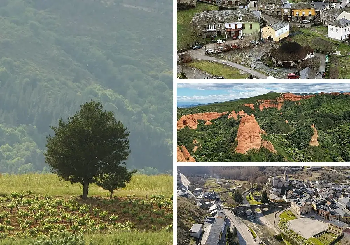 Viñedos y paisajes del Bierzo, con pueblos y formaciones rocosas únicas. El vino del Bierzo es un tesoro.