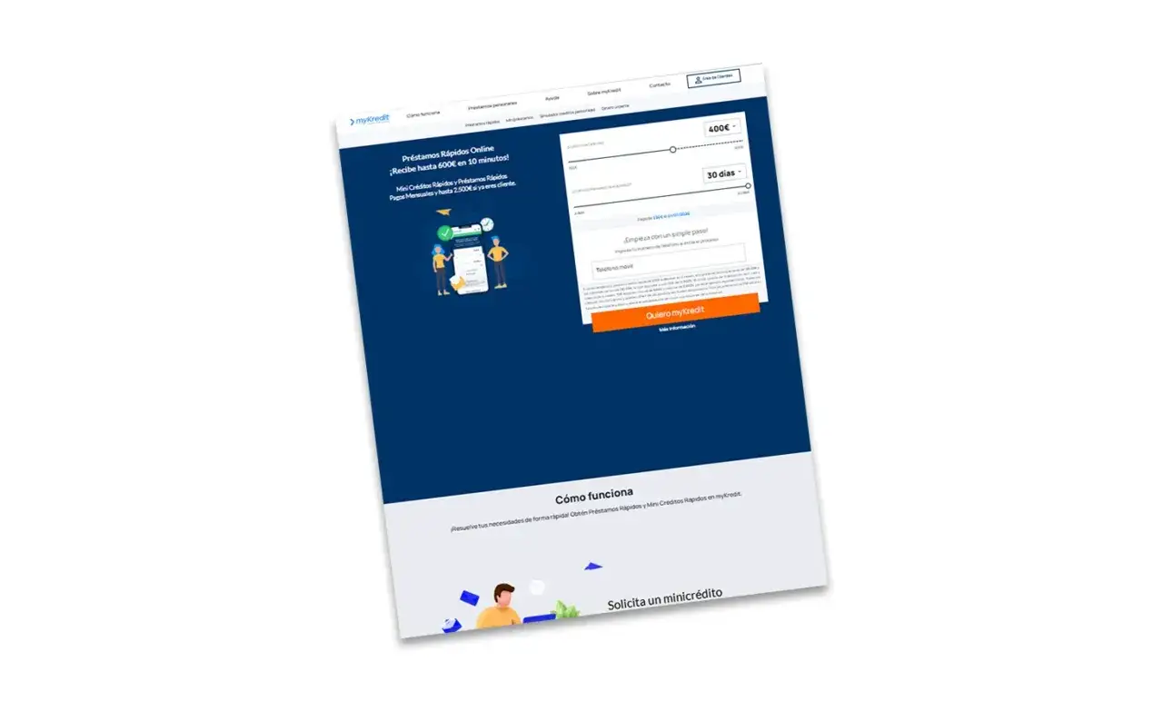 myKredit: Préstamos rápidos online hasta 600€ en 10 minutos. ¡Consulta mykredit opiniones y solicita tu minicrédito!