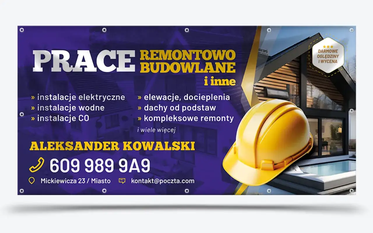 Aleksander Kowalski oferuje kompleksowe remonty i budowlane, pomagając jak pozyskać zlecenia budowlane. Dostępne darmowe oględziny i wycena.