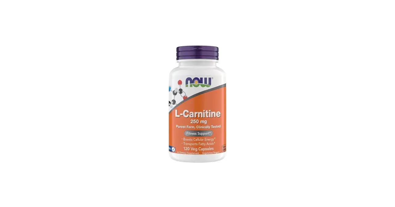 Butelka suplementu L-Carnitine 250 mg. Po miesiącu stosowania można zauważyć pozytywne efekty.