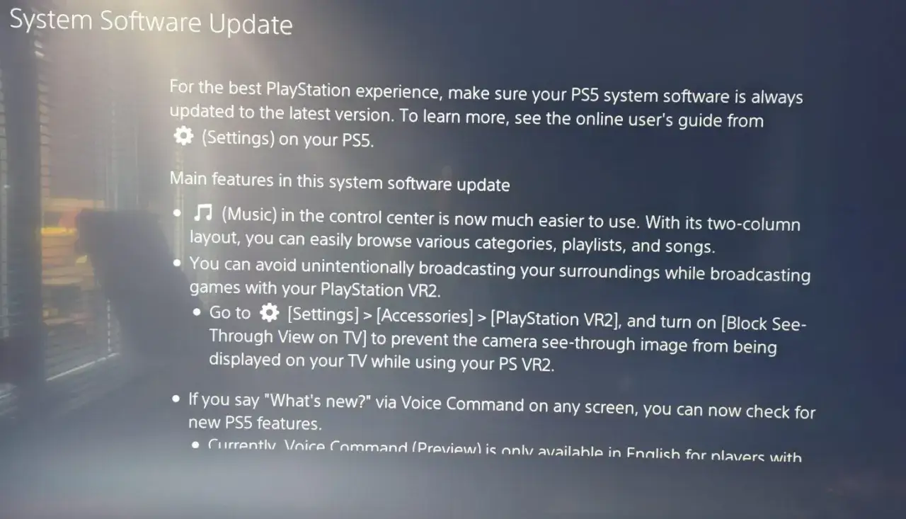 PS5 System Software Update: Neue Features f&uuml;r Musik, VR2 und Sprachbefehle. Halte deine Konsole aktuell f&uuml;r das beste Spielerlebnis.