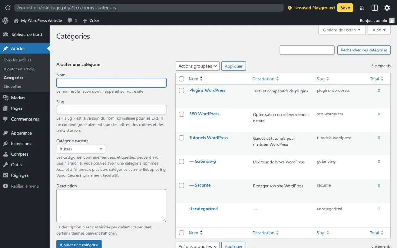 Gestion des catégories WordPress pour une meilleure analyse SEO. Optimisation du référencement naturel.