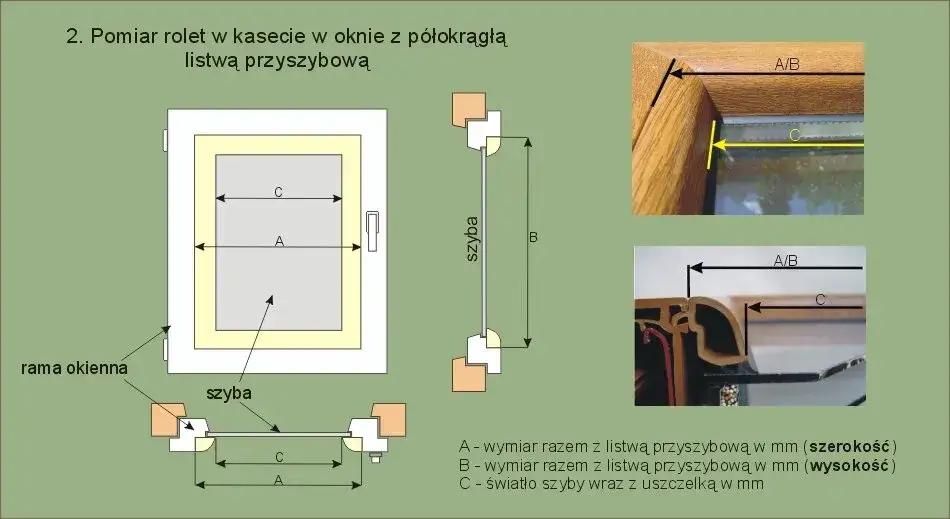 Jak prawidłowo mierzyć okno do rolet schemat