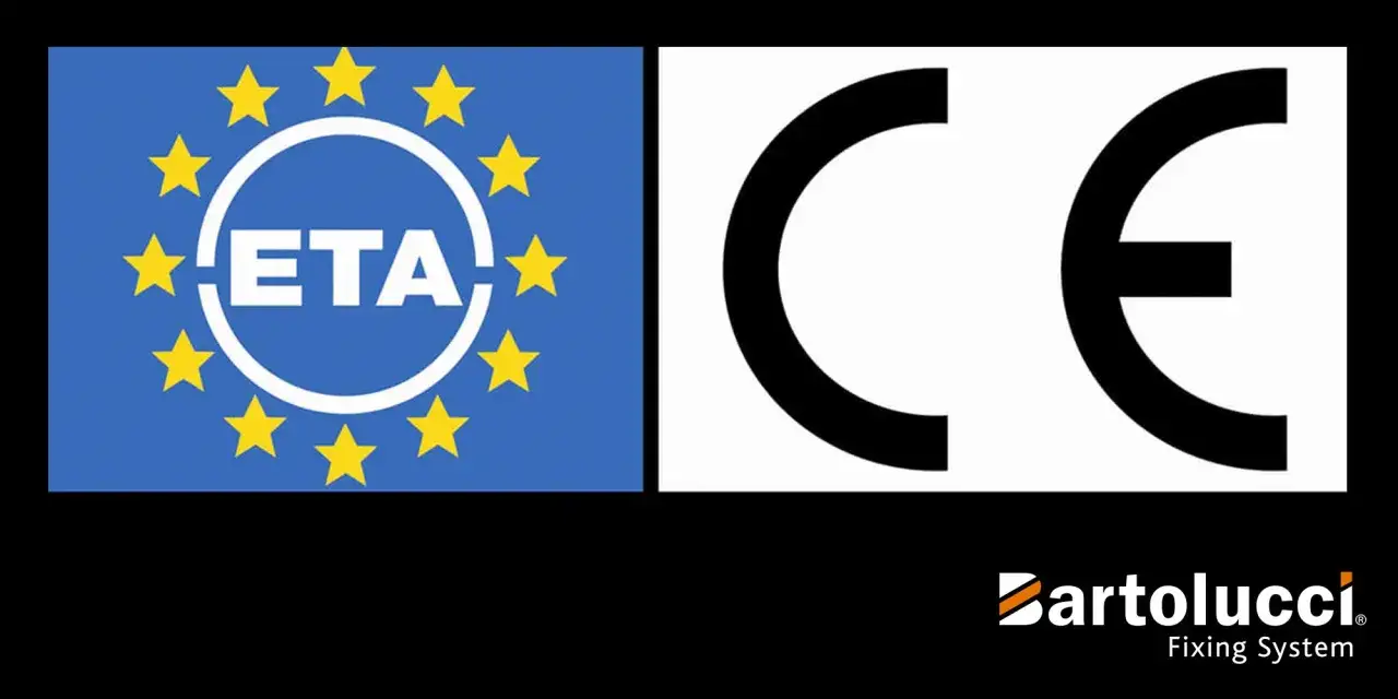 Logo con stelle UE e scritta ETA, simbolo CE e logo Bartolucci. Indica l'eta certificazione per i prodotti.