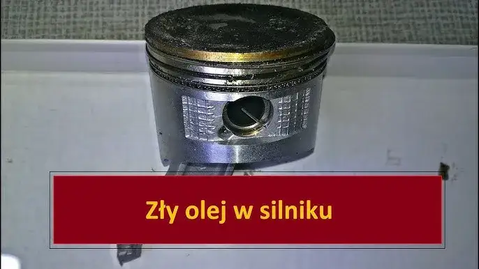 Uszkodzenia silnika przez zły olej, przekrój silnika