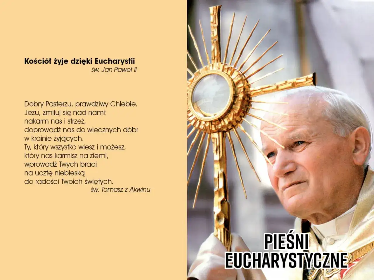 Św. Jan Paweł II z monstrancją. 