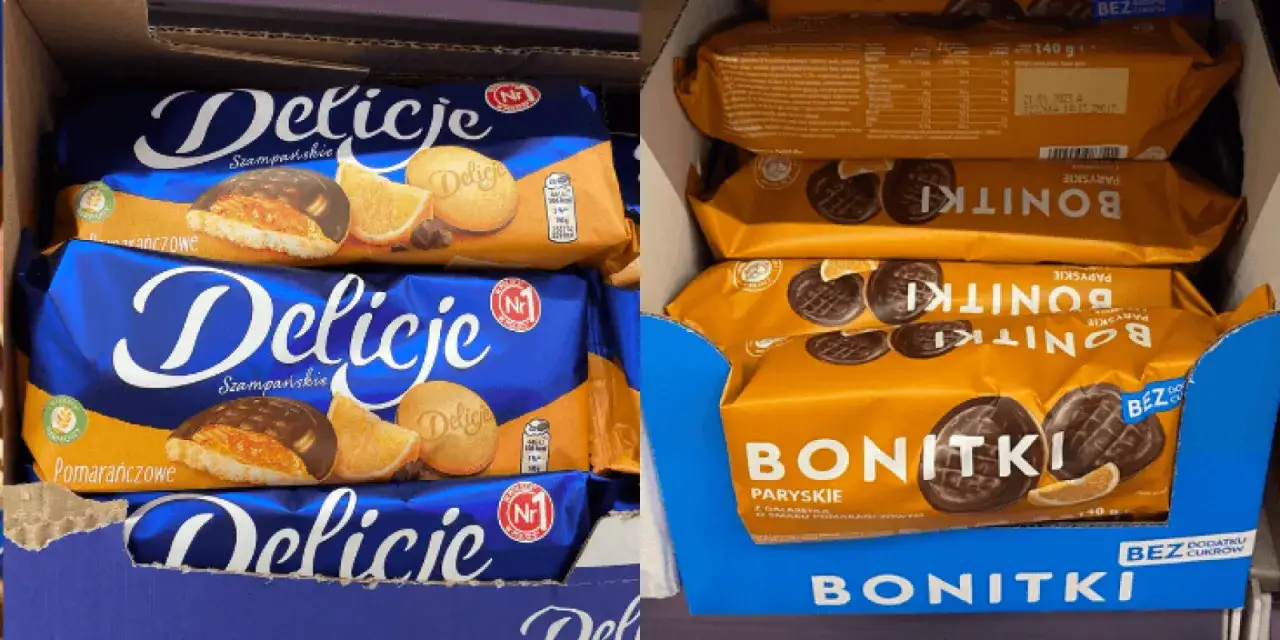 przykłady produktów z 50 gramami cukru