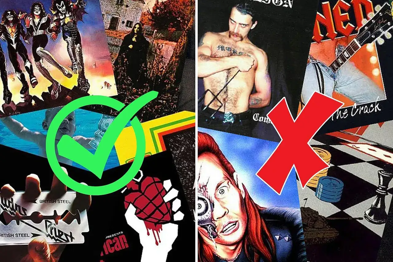 Links: KISS, Black Sabbath, Judas Priest, American Idiot. Rechts: unbekannt. Was ist Hard Rock?
