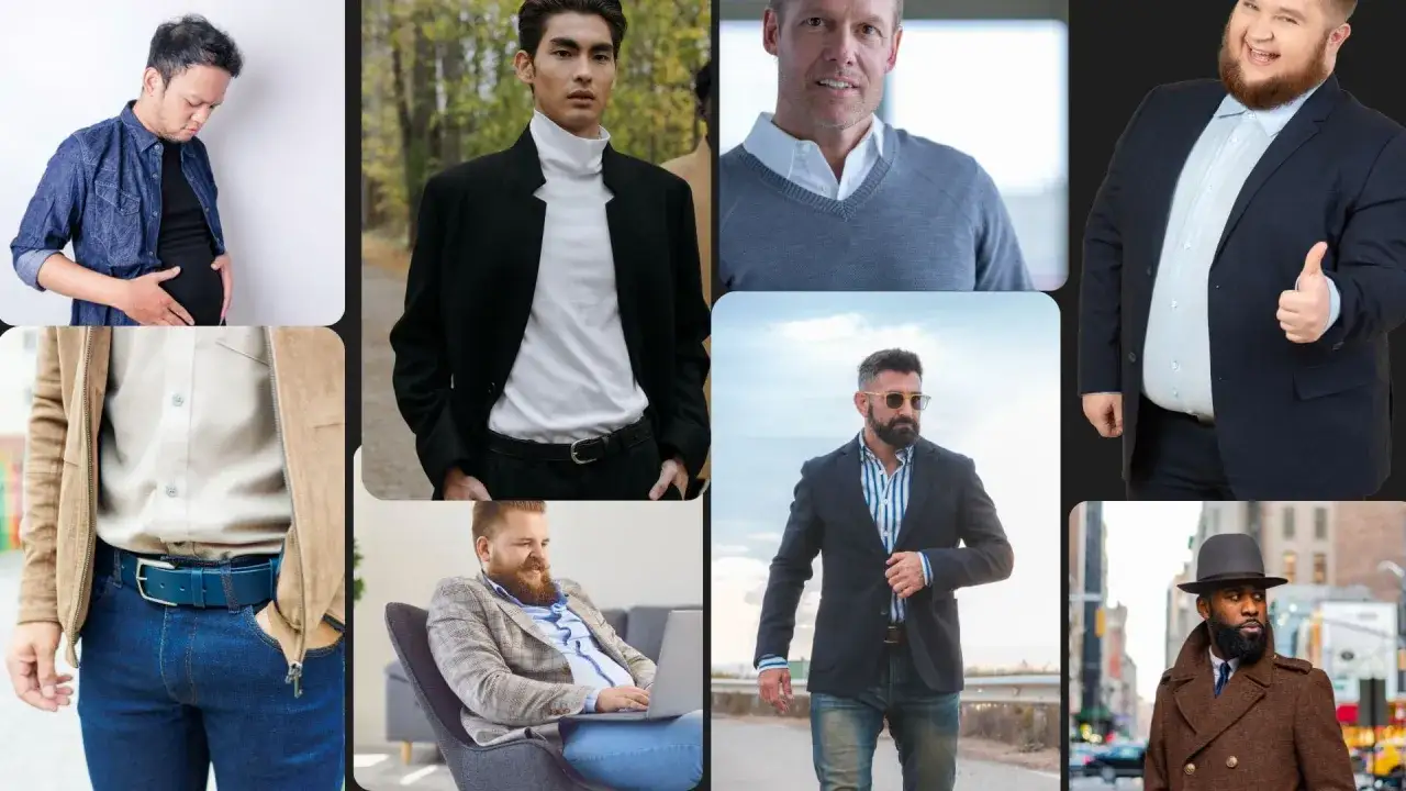 Różnorodny styl mężczyzny: od casualowych stylizacji po eleganckie garnitury.
