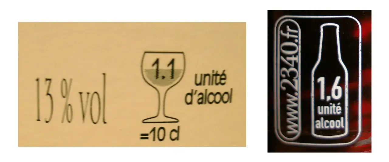 1 bière = 1.6 unité d'alcool. Une unité d'alcool correspond à 10cl de vin à 13% vol.