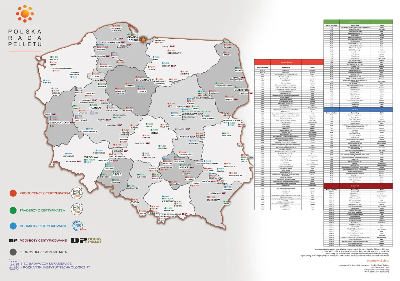 Mapa Polski z zaznaczonymi miastami i kwotami diet radnych osiedlowych