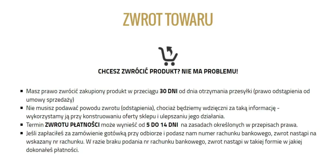 Informacje o zwrotach w Bershka: masz 30 dni na zwrot, a zwrot płatności do 14 dni. Bezproblemowy zwrot towaru.