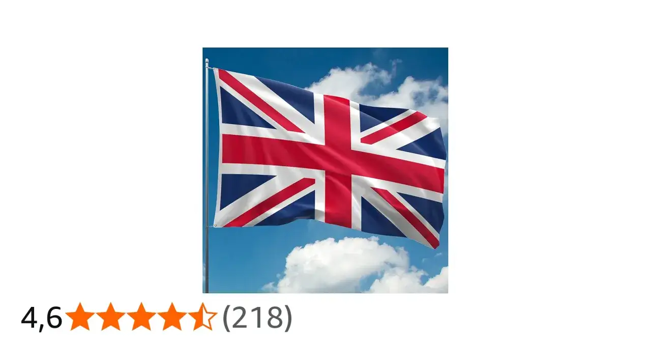 Flaga Anglii i flaga Union Jack obok siebie