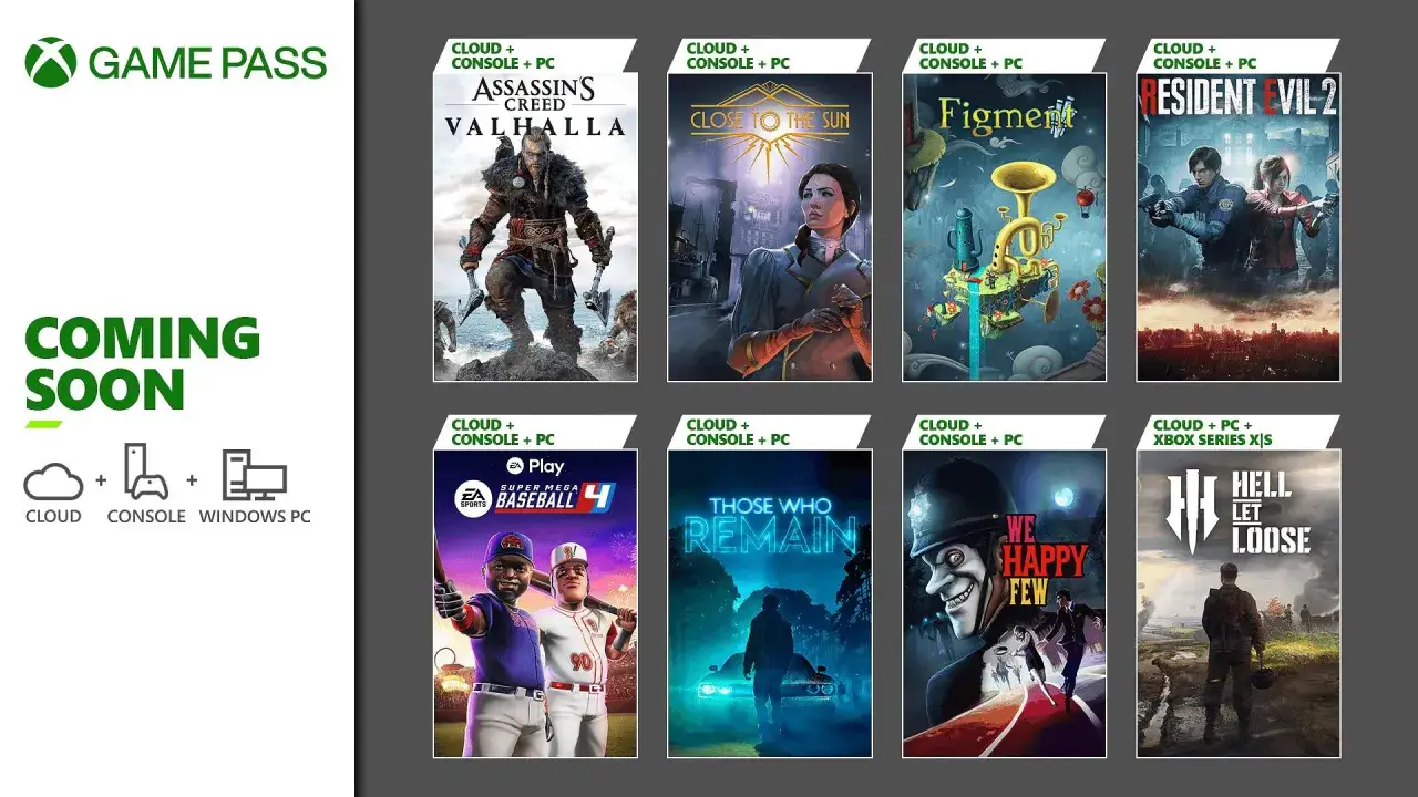 Xbox Game Pass Ultimate: jakie gry? Zobacz nadchodzące tytuły: Assassin's Creed Valhalla, Resident Evil 2, Figment i inne.