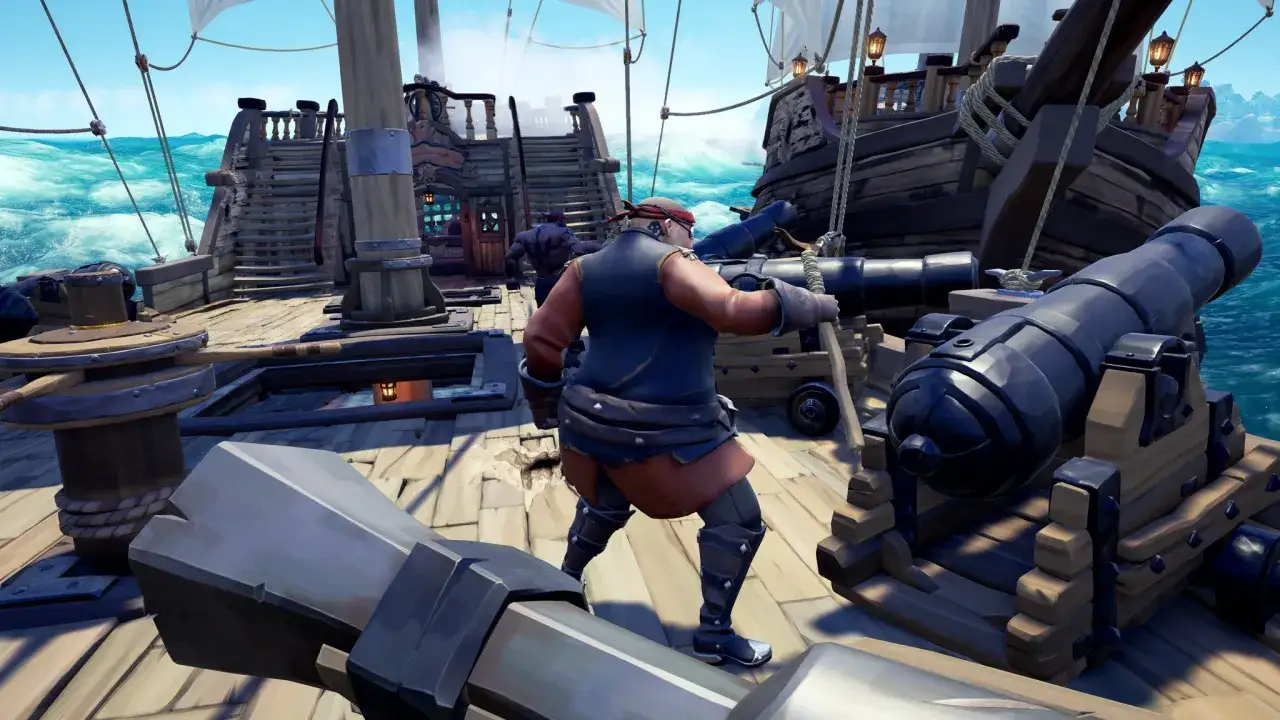 Piraci na pokładzie statku przygotowują się do bitwy. Czy Tw&oacute;j sprzęt spełnia wymagania Sea of Thieves?