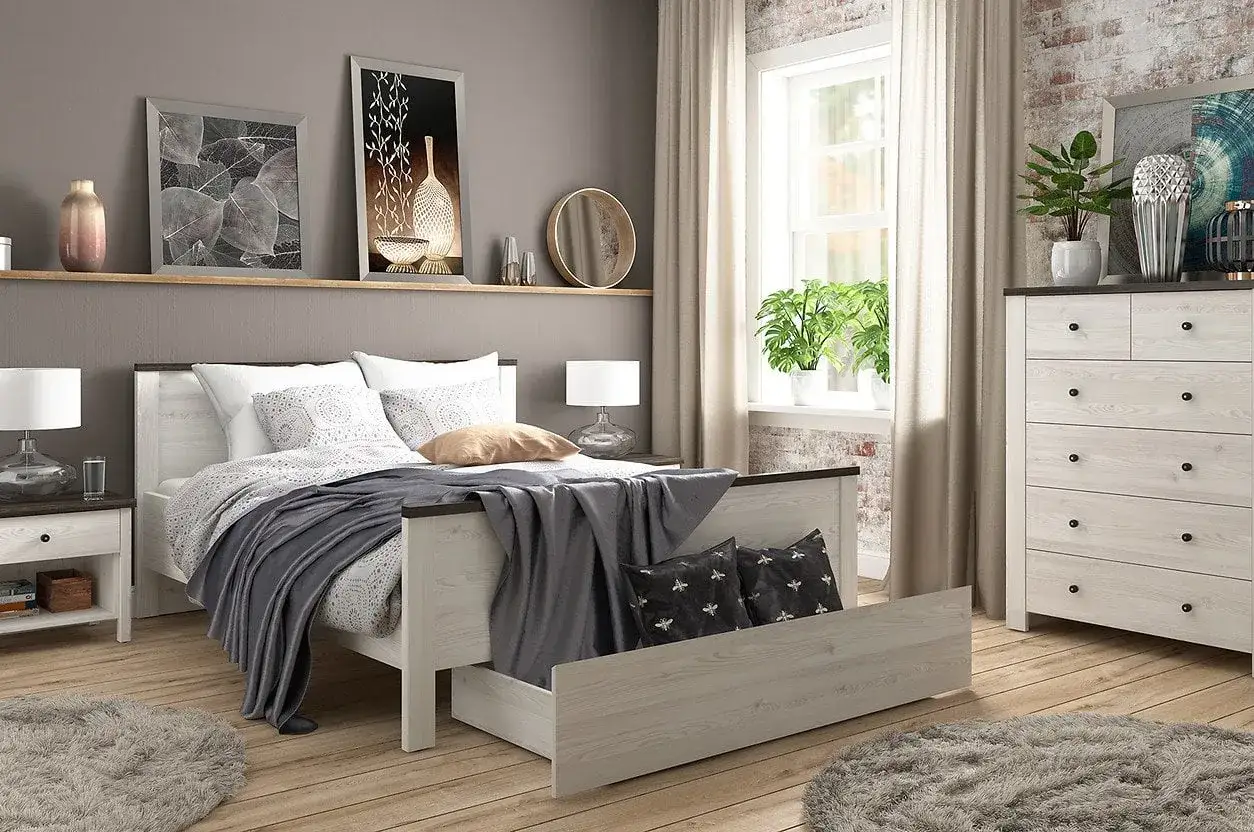 kolory sypialni styl skandynawski boho nowoczesny glamour