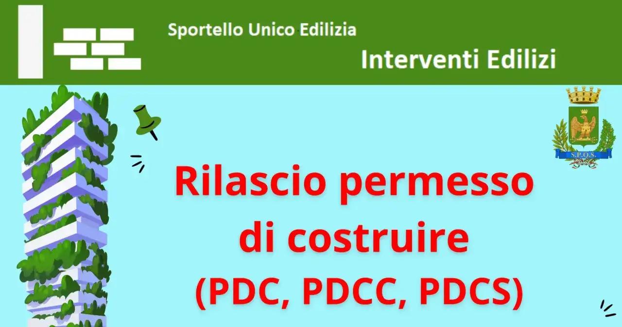 Rilascio permesso di costruire per interventi edilizi. Edificio moderno con verde.