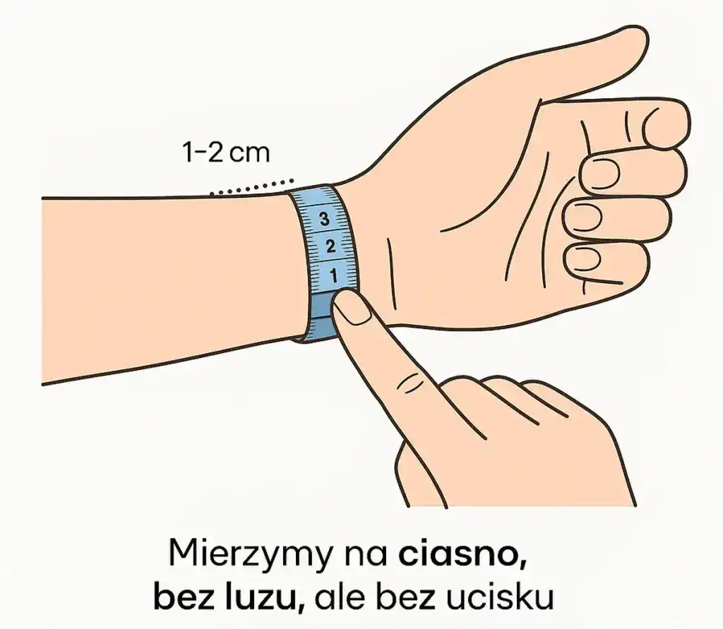 Jak zmierzyć nadgarstek miarka krawiecka
