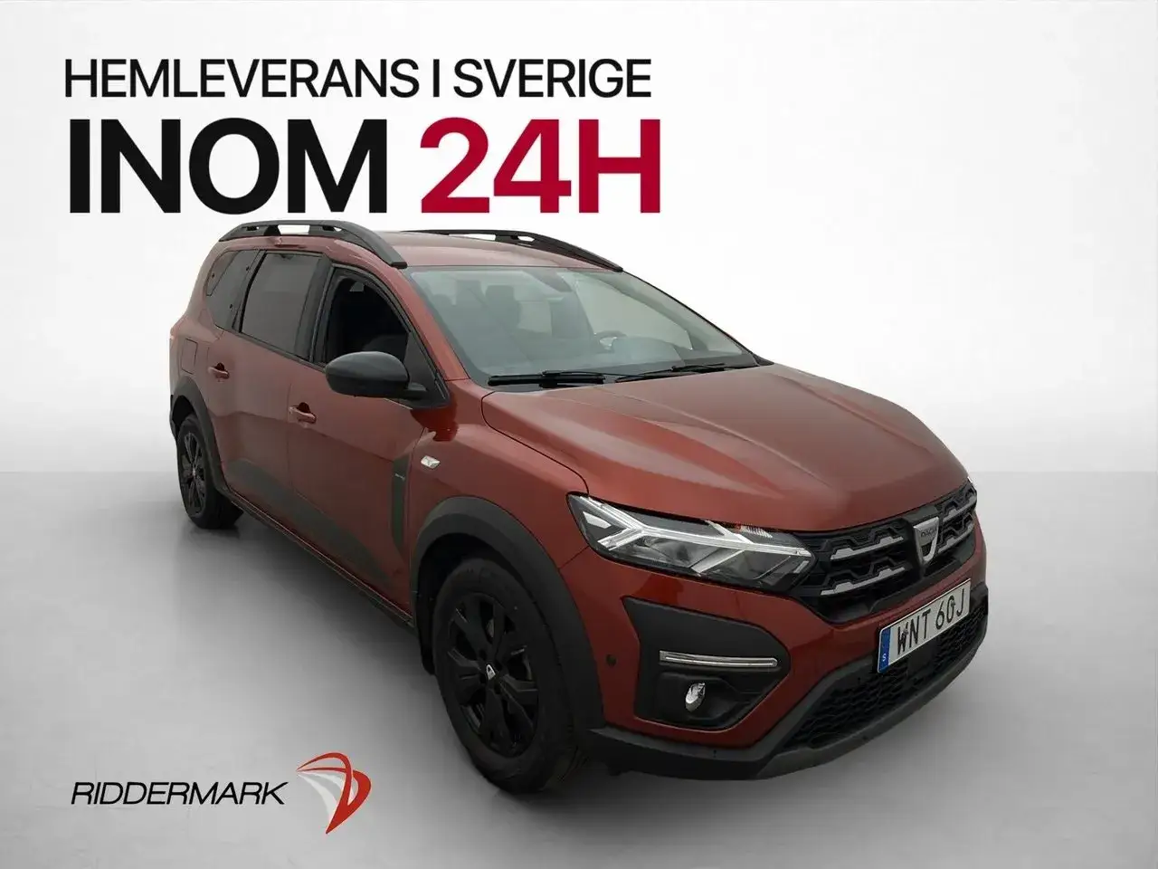 R&ouml;d Dacia Jogger begagnad, redo f&ouml;r hemleverans i Sverige inom 24 timmar. En p&aring;litlig familjebil med gott om utrymme.