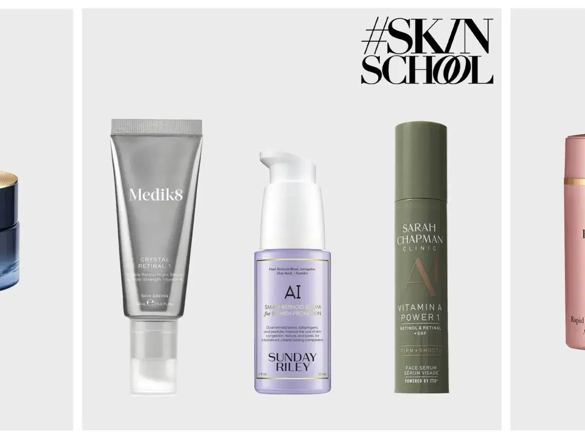 Tres sérums con retinol: Medik8, Sunday Riley y Sarah Chapman. Descubre a qué edad usar retinol para una piel radiante.
