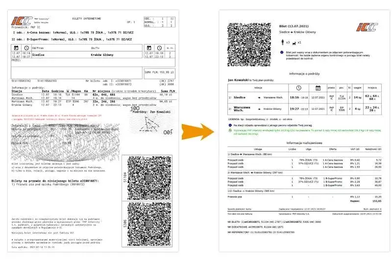 Arriva bilet elektroniczny przykład