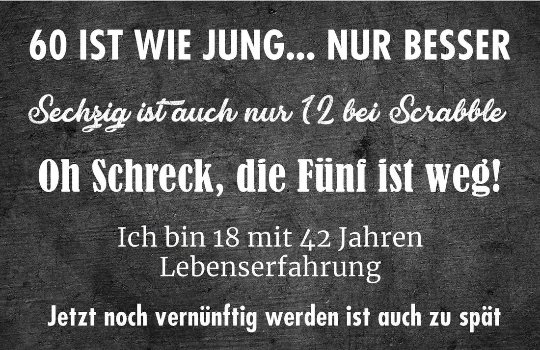Auswahl von Gl&uuml;ckwunschkarten mit Zitaten zum 60. Geburtstag