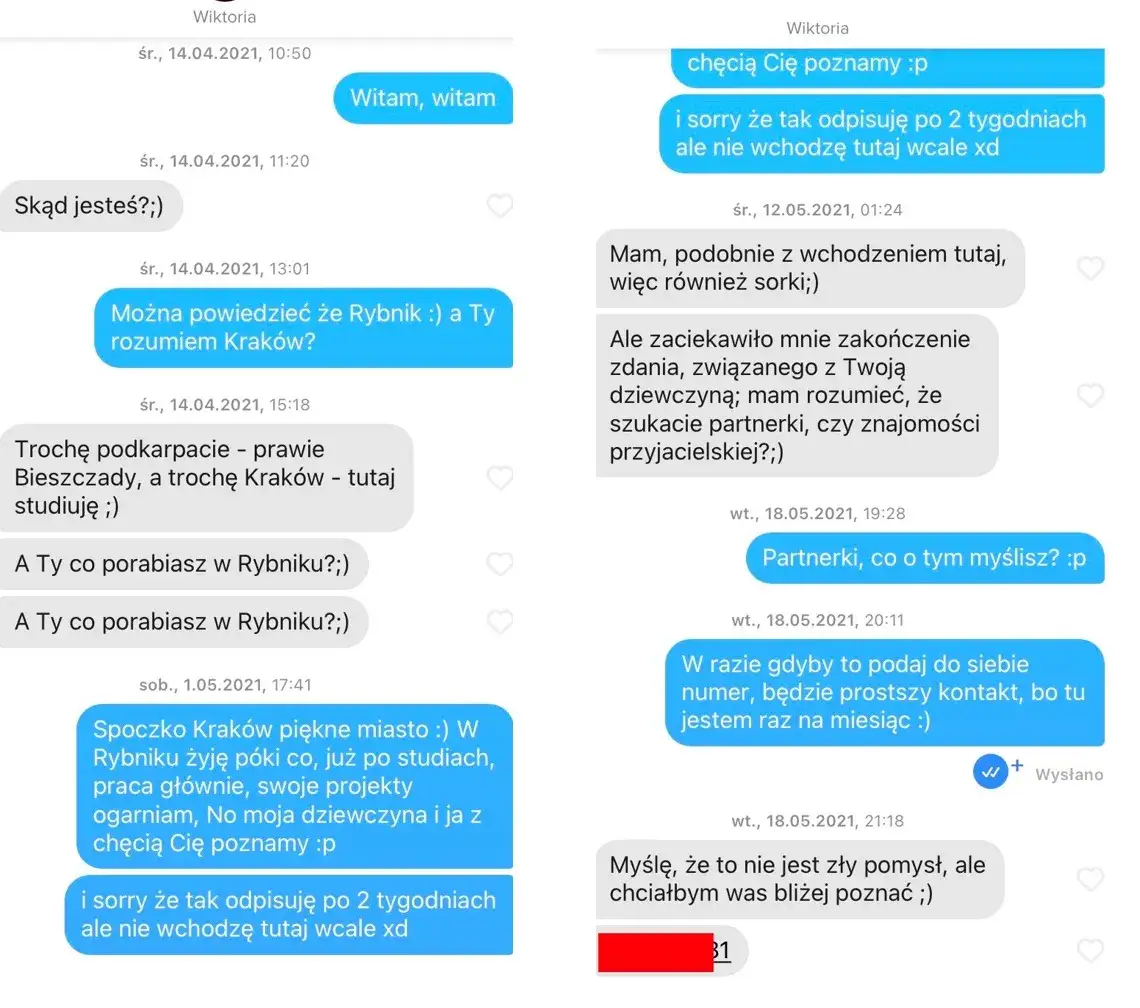 przykłady wiadomości tinder