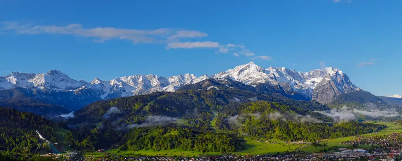 Bayerische Alpen Kurort Panoramablick