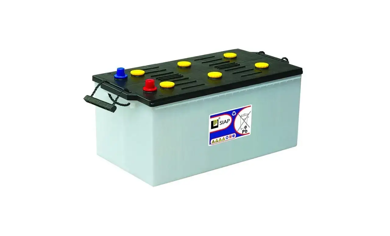 Akumulator 12V 180Ah SIAP z uchwytem i kolorowymi korkami. Gotowy do pracy w trudnych warunkach.
