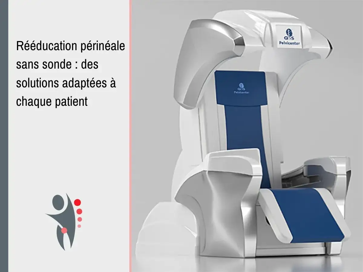 Siège high-tech pour rééducation périnéale sans sonde. Le biofeedback périnée offre des solutions adaptées à chaque patient.