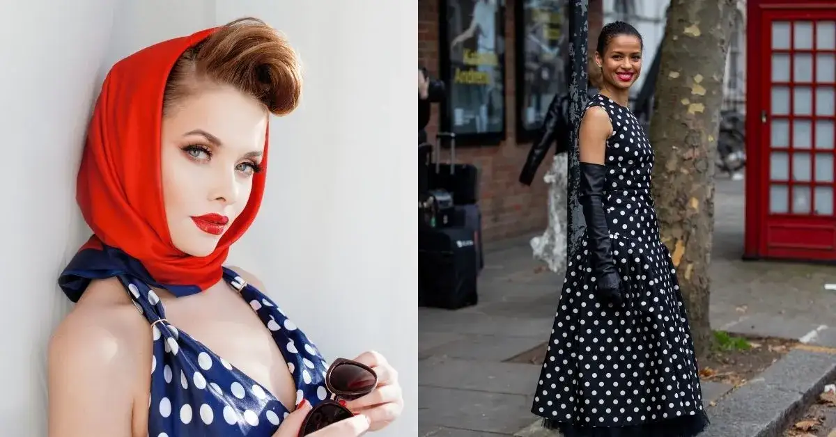 Moda damska lata 50. pin-up rozkloszowana sukienka