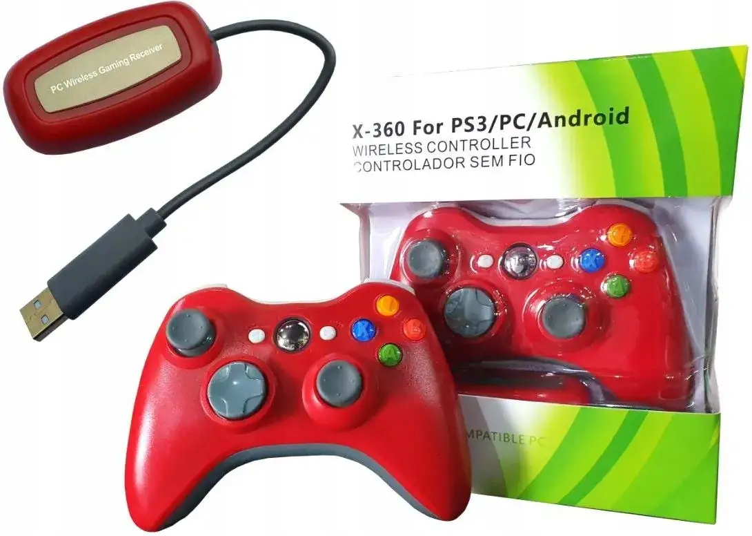 Pad Xbox 360 przewodowy i bezprzewodowy z odbiornikiem