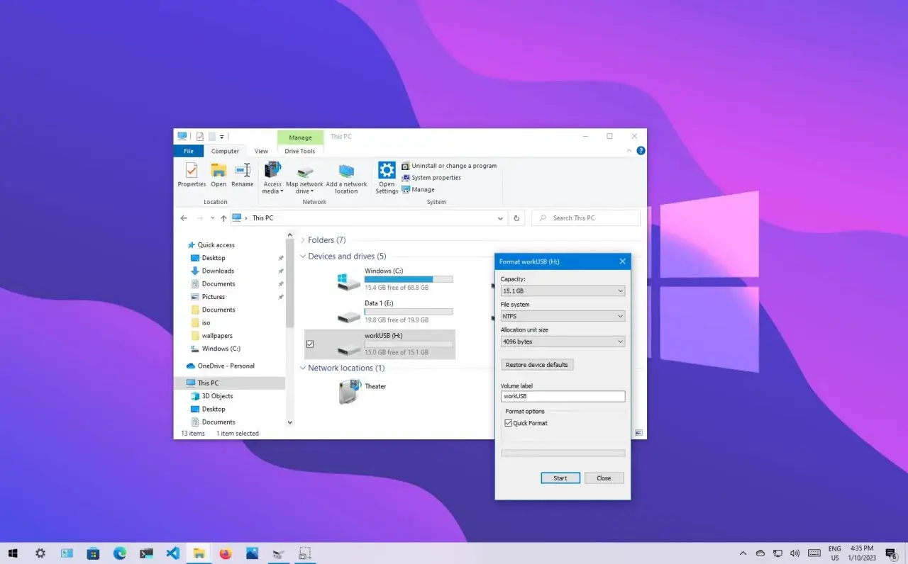 Formatowanie pendrive w systemie Windows