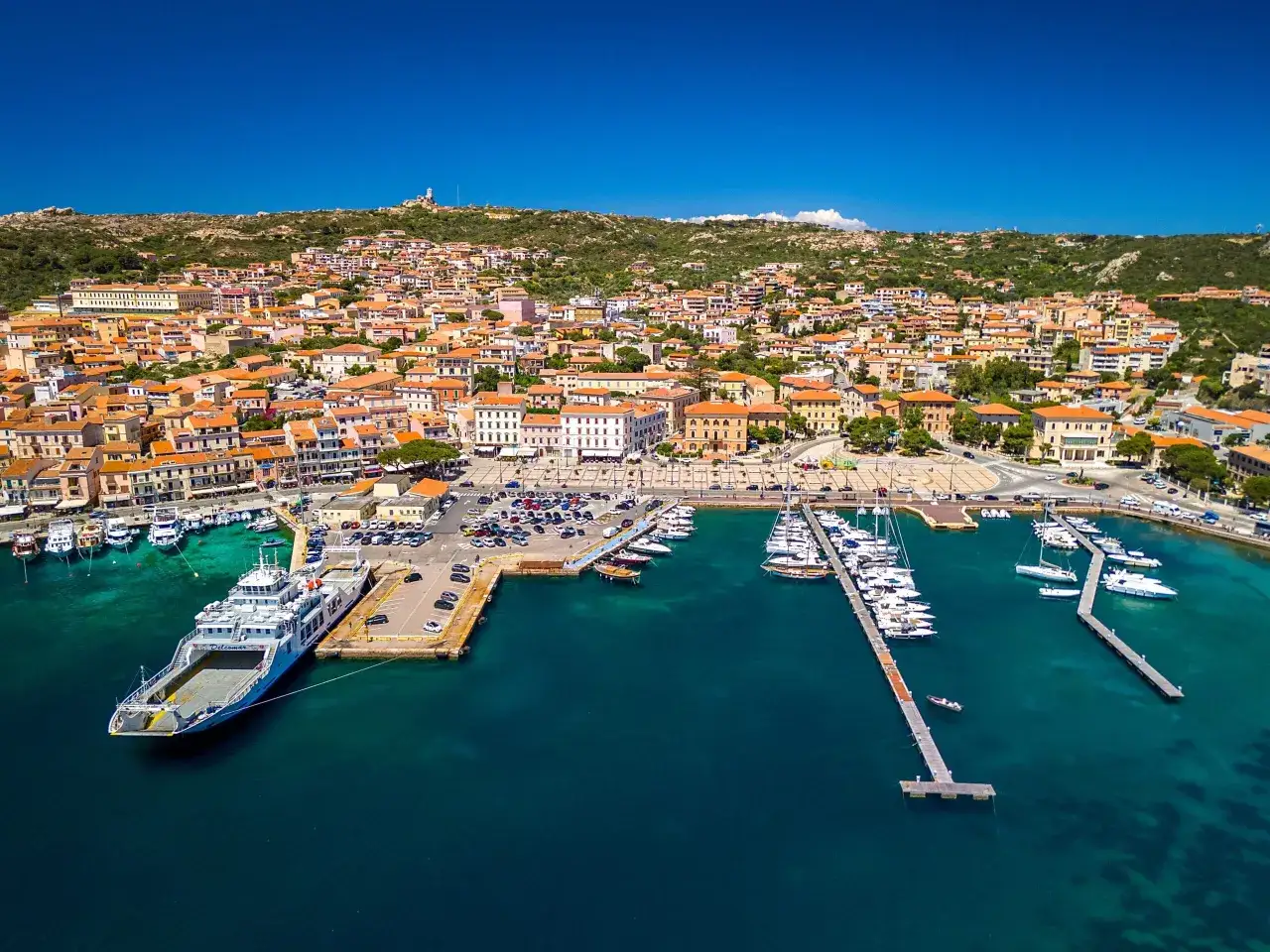 Archipelag La Maddalena widok z lotu ptaka
