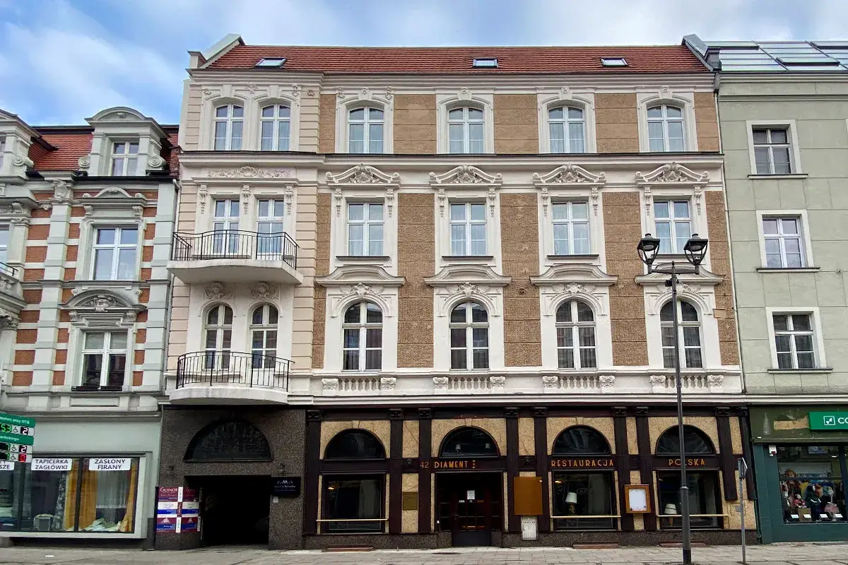 Hotel Diament Plaza Gliwice fasada zabytkowa kamienica