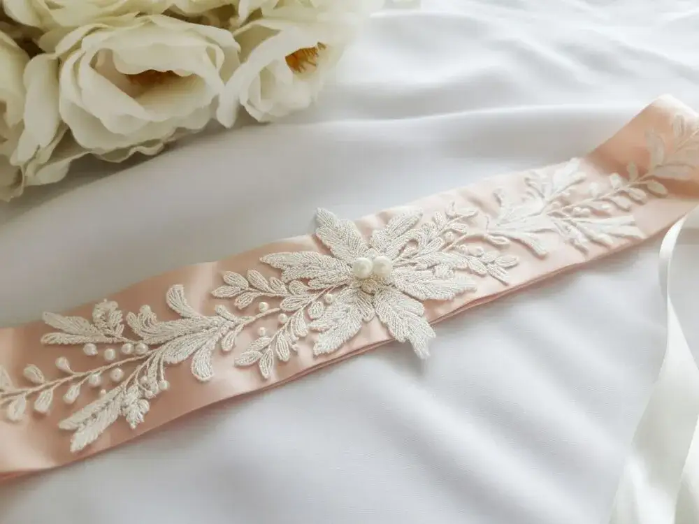 materiały do pasa ślubnego diy