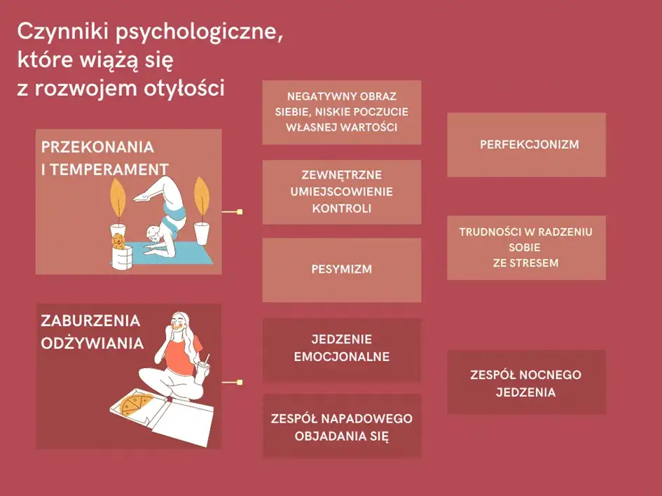 czynniki ryzyka zaburzeń odżywiania infografika