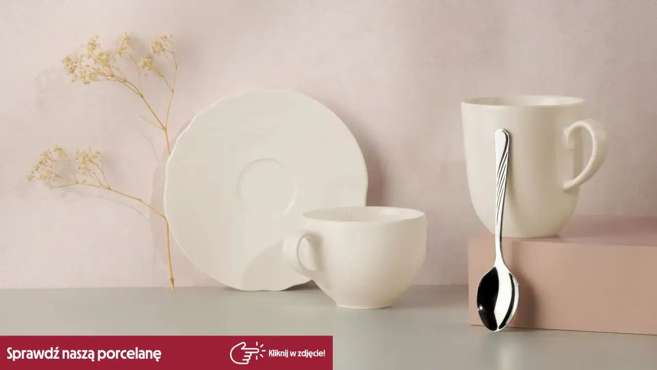 Elegancka porcelana na stole. Zobacz, jak subtelnie różni się od kamionki, tworząc wyrafinowaną atmosferę.
