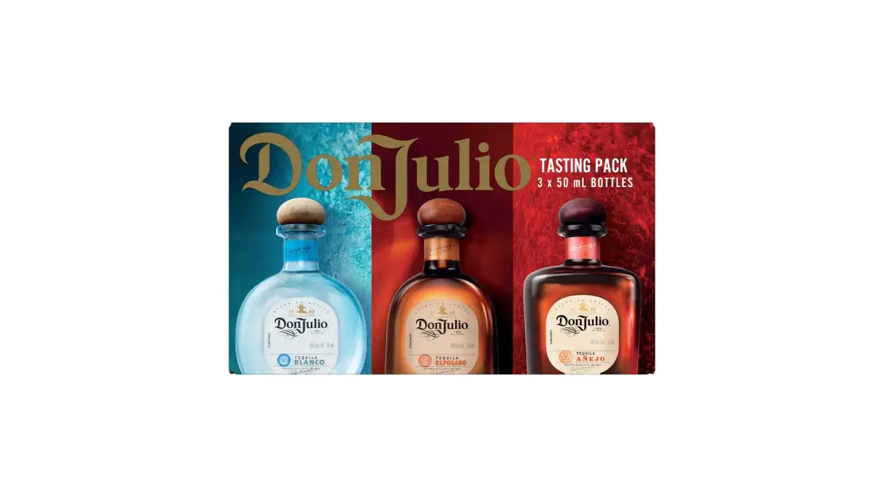 Don Julio Tasting Pack: drei Flaschen Tequila Blanco, Reposado und A&ntilde;ejo. Perfekt zum Tequila trinken und Vergleichen.