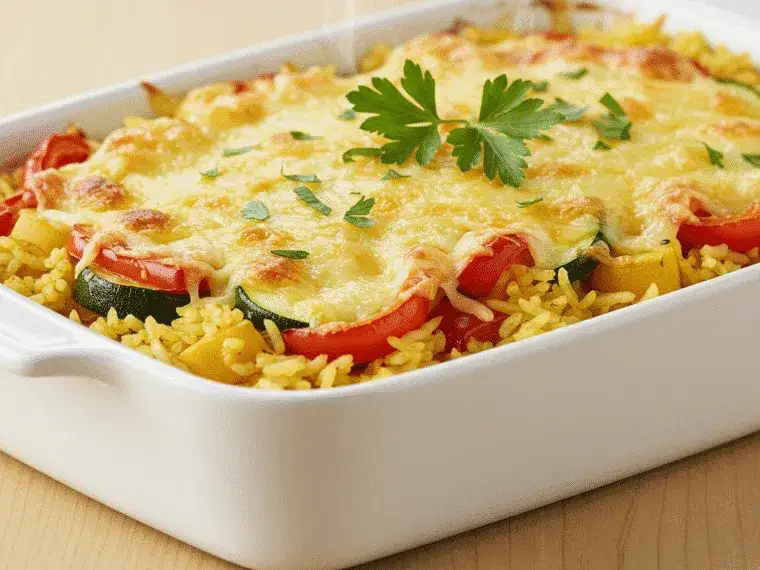 zapiekanka ryżowa z warzywami gotowe danie