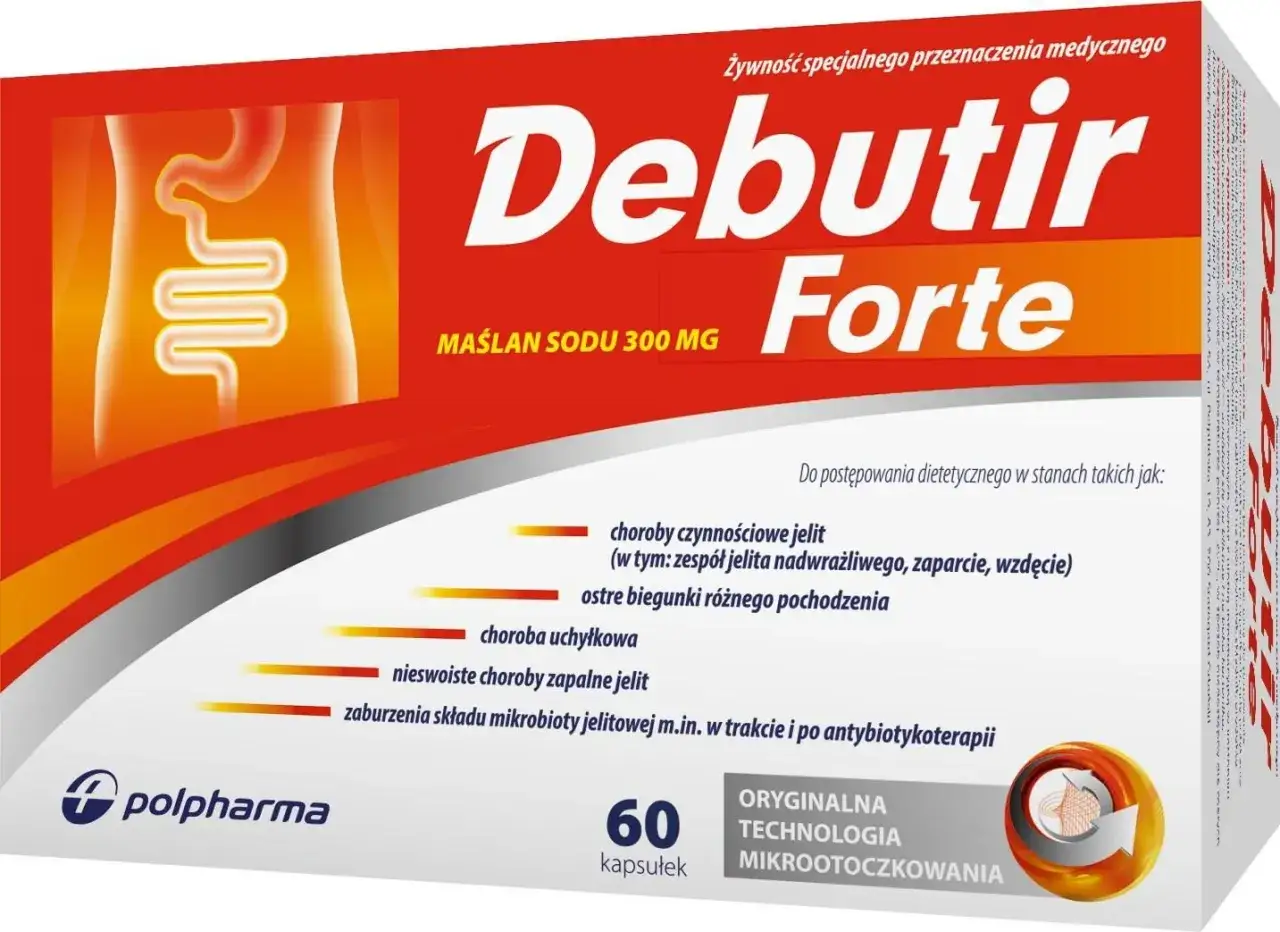 Debutir Forte opakowanie i kapsułki