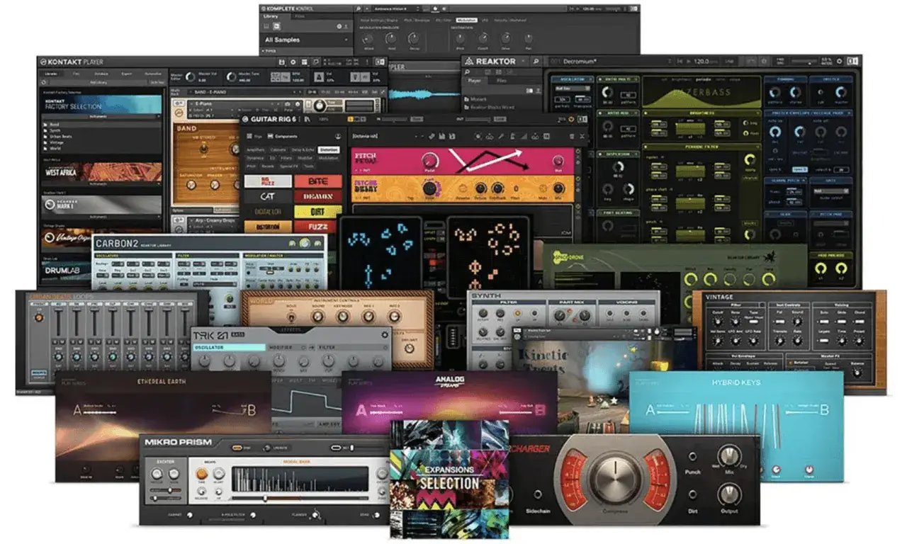 Vielfältige Musiksoftware-Plugins, die die Evolution von vst zu vst3 zeigen.
