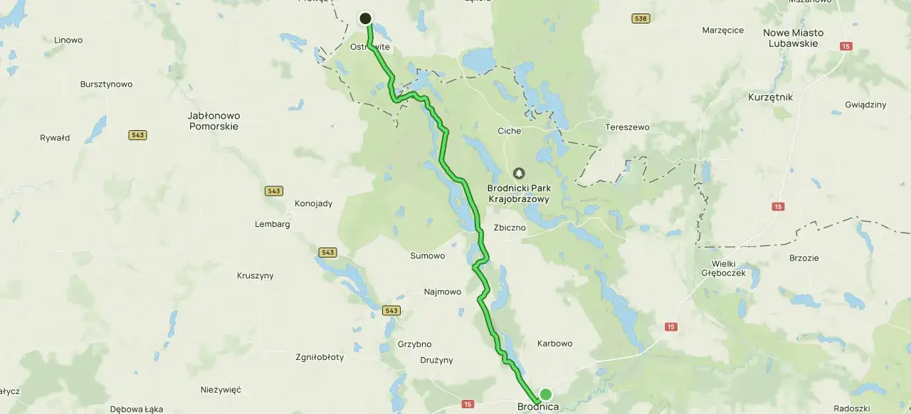 Jezioro Ostrowite Kujawsko-Pomorskie mapa dojazdu