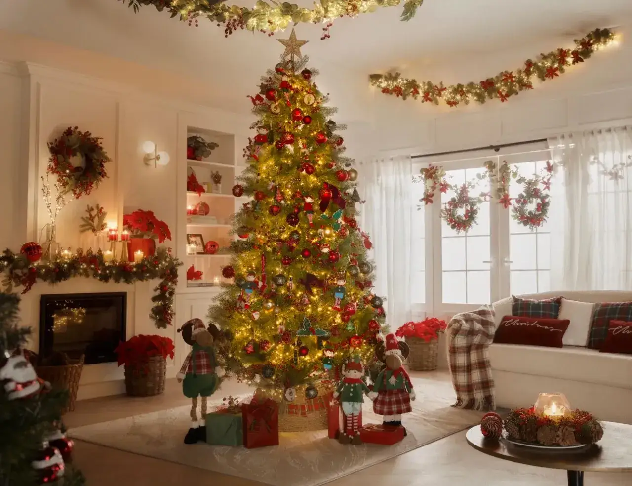 Un albero di Natale addobbato a festa, pronto per le feste. Quando fare albero di natale? Ora è il momento perfetto!