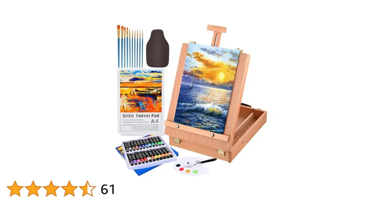 Anfänger Malset Acrylfarben Pinsel Leinwand